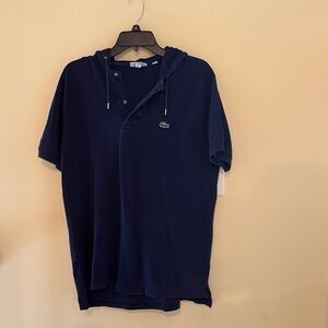 Lacoste Men's Navy Polo with Hood